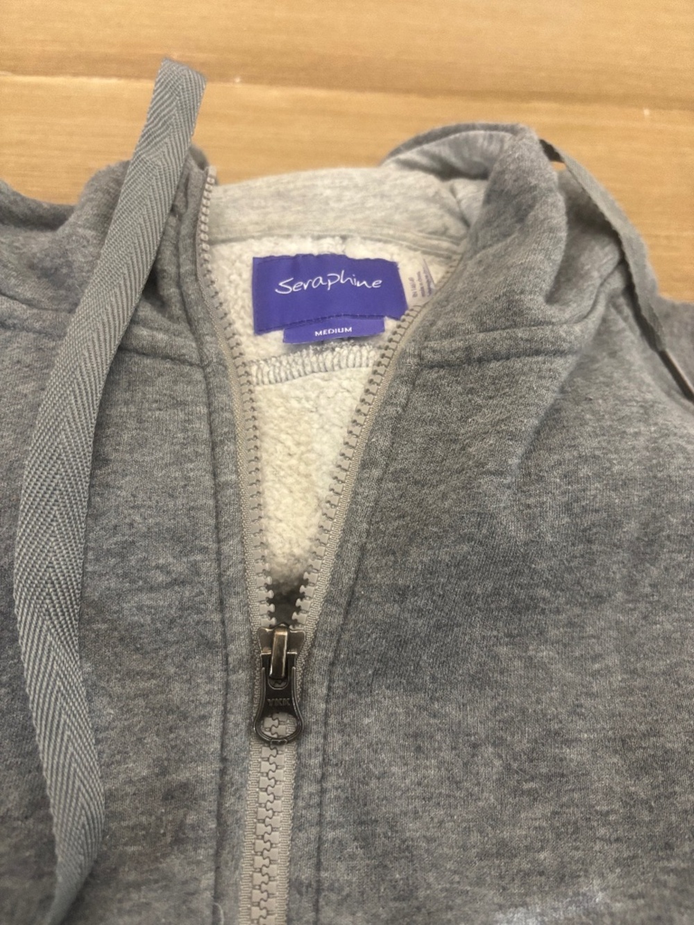 Seraphine Heather Grey Maternity Nursing Zip Up Hoodie Medium No Panel